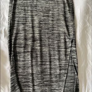 Dynamite midi skirt grey - with slit size small